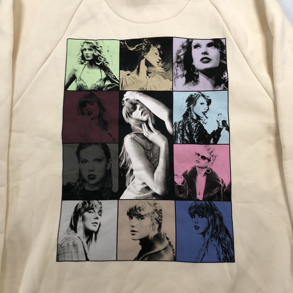 Taylor‎ Swift The Eras Tour Cream Hoodie XL Sweatshirt International Tour Tag